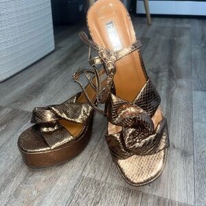 Primark Bronze Platform Sandals